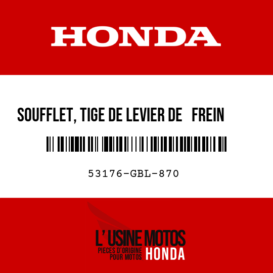 image de 53176-GBL-870 SOUFFLET, TIGE DE LEVIER DE   FREIN