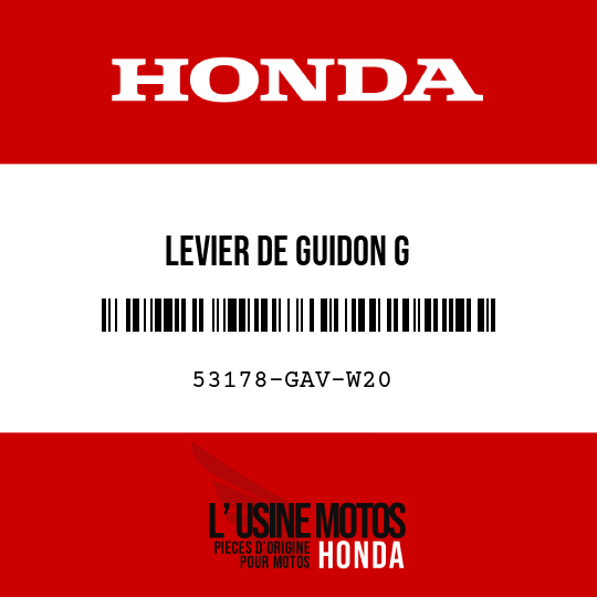 image de 53178-GAV-W20 LEVIER DE GUIDON G