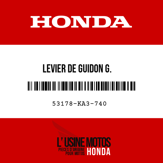 image de 53178-KA3-740 LEVIER DE GUIDON G.