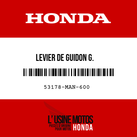 image de 53178-MAN-600 LEVIER DE GUIDON G.