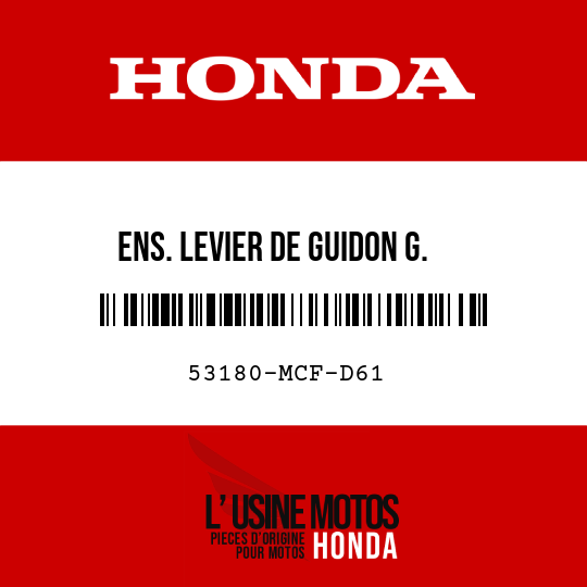 image de 53180-MCF-D61 ENS. LEVIER DE GUIDON G.