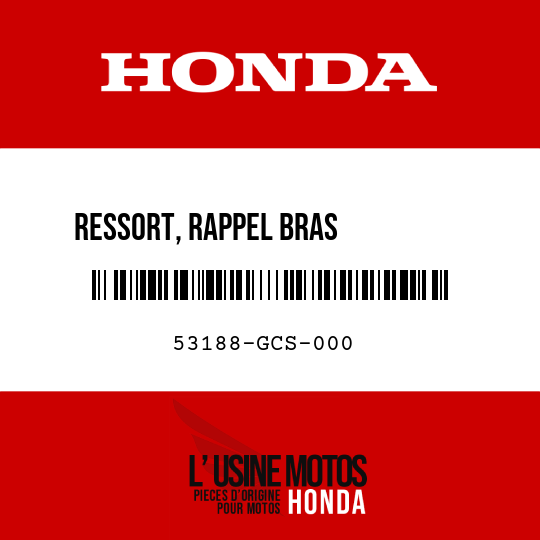 image de 53188-GCS-000 RESSORT, RAPPEL BRAS          VERROUILLAGE FREIN