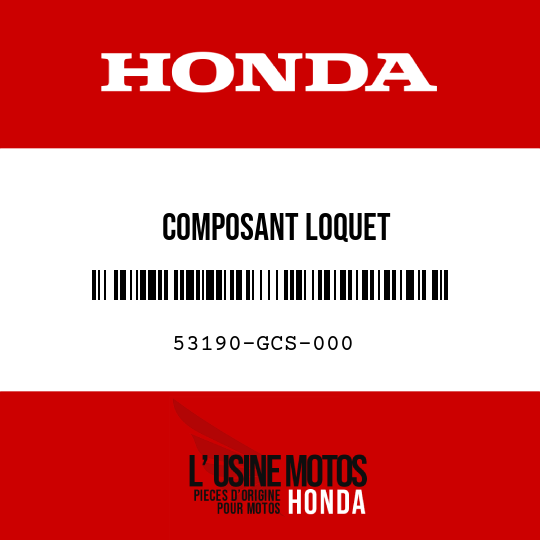 image de 53190-GCS-000 COMPOSANT LOQUET