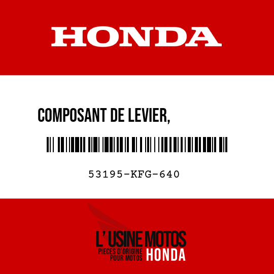image de 53195-KFG-640 COMPOSANT DE LEVIER,          VERROUILLAGE DE FREIN