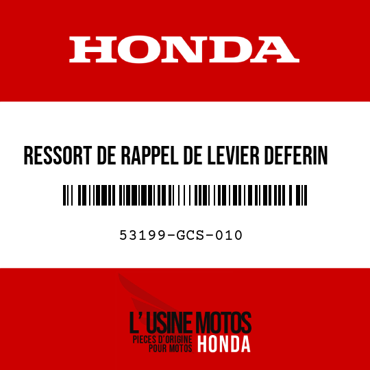 image de 53199-GCS-010 RESSORT DE RAPPEL DE LEVIER DEFERIN