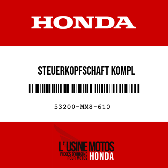image de 53200-MM8-610 STEUERKOPFSCHAFT KOMPL
