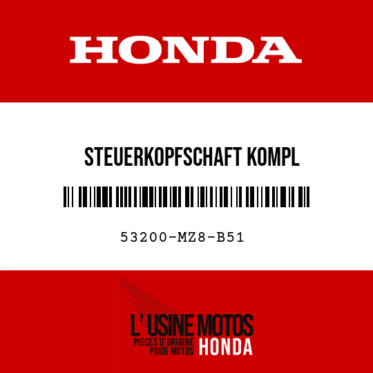 image de 53200-MZ8-B51 STEUERKOPFSCHAFT KOMPL