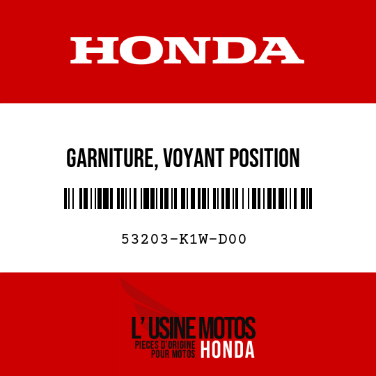 image de 53203-K1W-D00 GARNITURE, VOYANT POSITION
