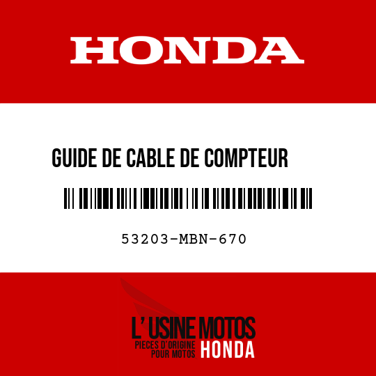 image de 53203-MBN-670 GUIDE DE CABLE DE COMPTEUR    VITESSE