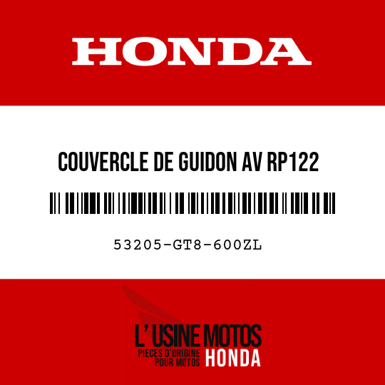 image de 53205-GT8-600ZL COUVERCLE DE GUIDON AV RP122 
