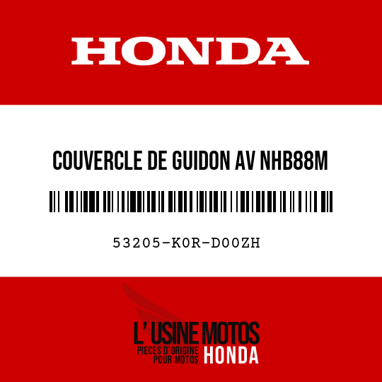 image de 53205-K0R-D00ZH COUVERCLE DE GUIDON AV NHB88M