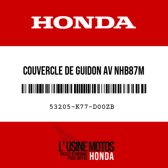 image de 53205-K77-D00ZB COUVERCLE DE GUIDON AV NHB87M