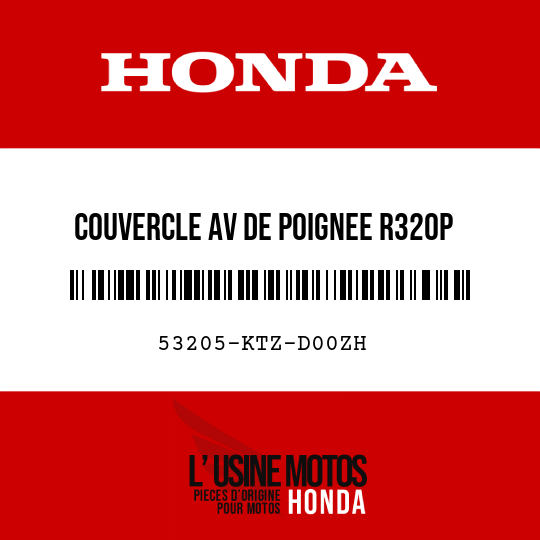 image de 53205-KTZ-D00ZH COUVERCLE AV DE POIGNEE R320P