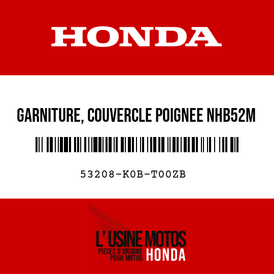 image de 53208-K0B-T00ZB GARNITURE, COUVERCLE POIGNEE NHB52M