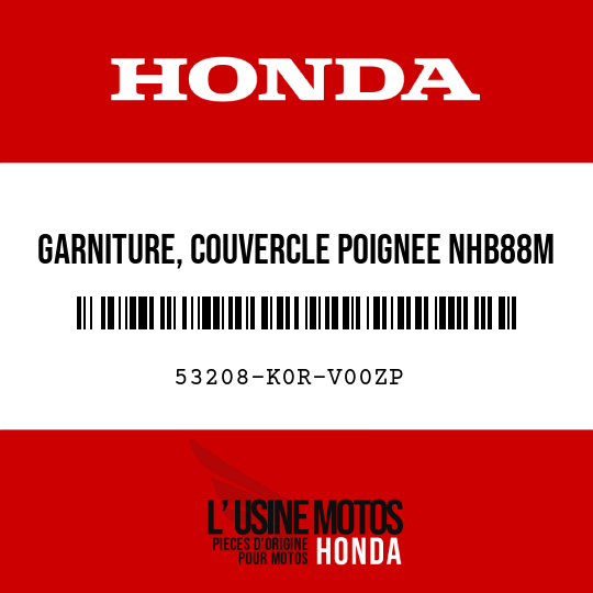 image de 53208-K0R-V00ZP GARNITURE, COUVERCLE POIGNEE NHB88M