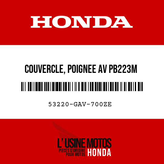 image de 53220-GAV-700ZE COUVERCLE, POIGNEE AV PB223M 
