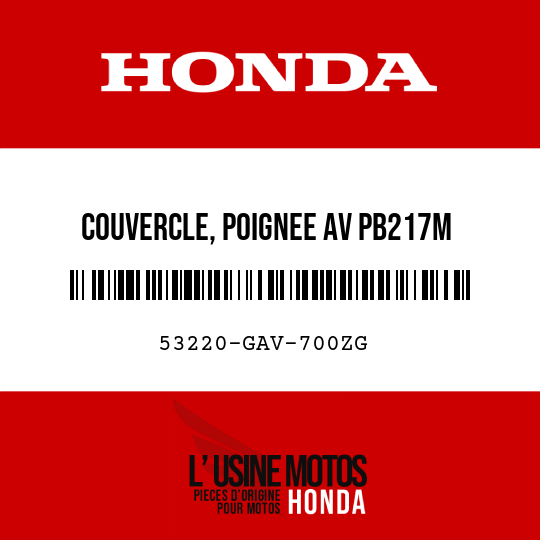 image de 53220-GAV-700ZG COUVERCLE, POIGNEE AV PB217M 