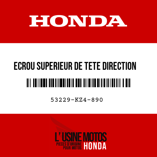 image de 53229-KZ4-890 ECROU SUPERIEUR DE TETE DIRECTION