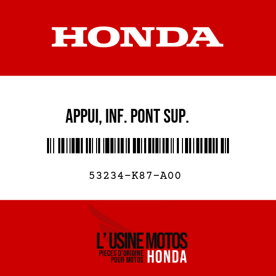 image de 53234-K87-A00 APPUI, INF. PONT SUP.