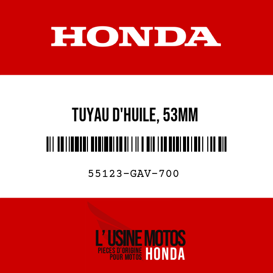 image de 55123-GAV-700 TUYAU D'HUILE, 53MM
