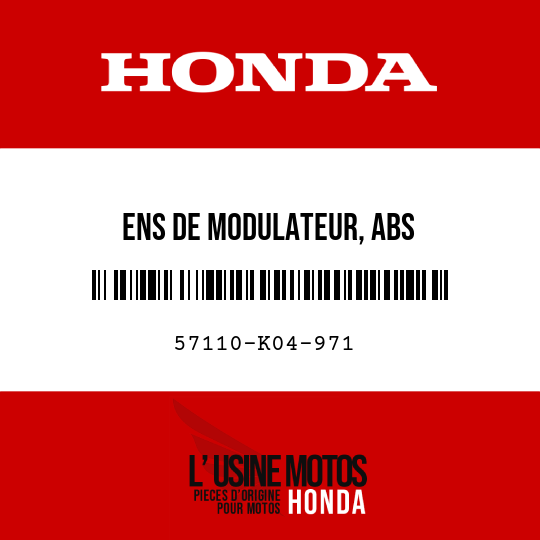 image de 57110-K04-971 ENS DE MODULATEUR, ABS