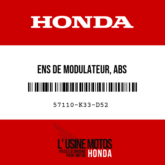 image de 57110-K33-D52 ENS DE MODULATEUR, ABS