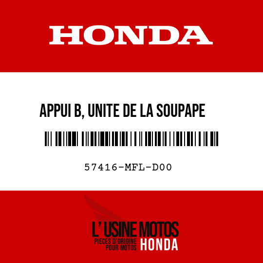 image de 57416-MFL-D00 APPUI B, UNITE DE LA SOUPAPE