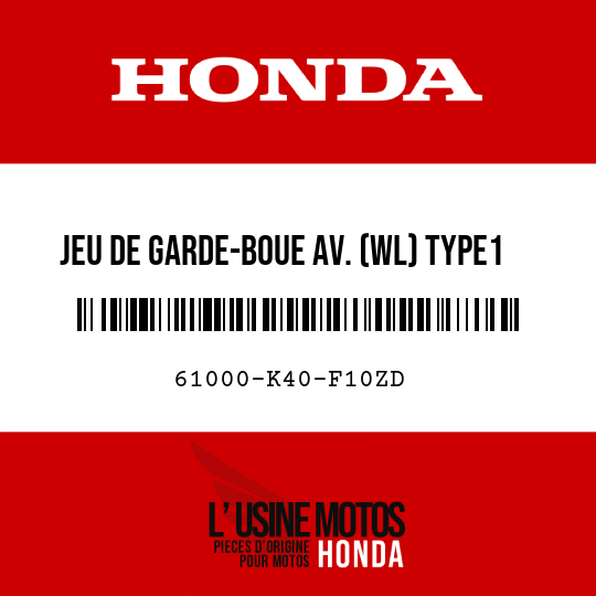 image de 61000-K40-F10ZD JEU DE GARDE-BOUE AV. (WL) TYPE1
