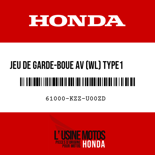 image de 61000-KZZ-U00ZD JEU DE GARDE-BOUE AV (WL) TYPE1     1