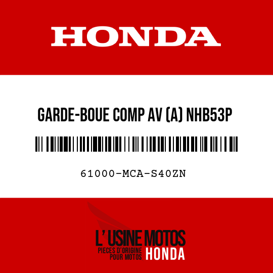 image de 61000-MCA-S40ZN GARDE-BOUE COMP AV (A) NHB53P