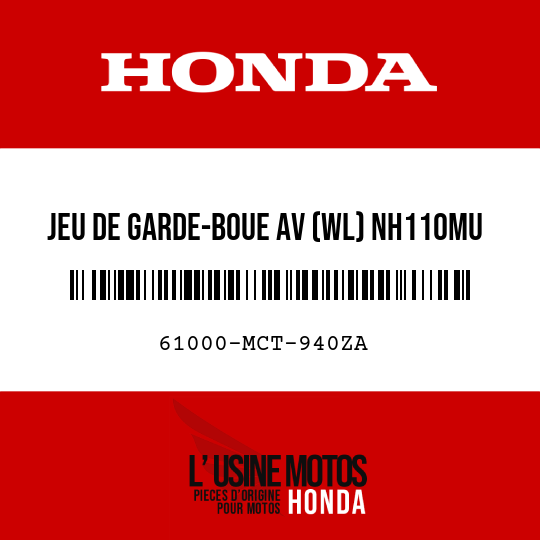image de 61000-MCT-940ZA JEU DE GARDE-BOUE AV (WL) NH110MU 