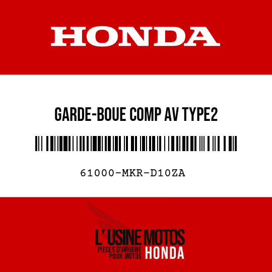 image de 61000-MKR-D10ZA GARDE-BOUE COMP AV TYPE2