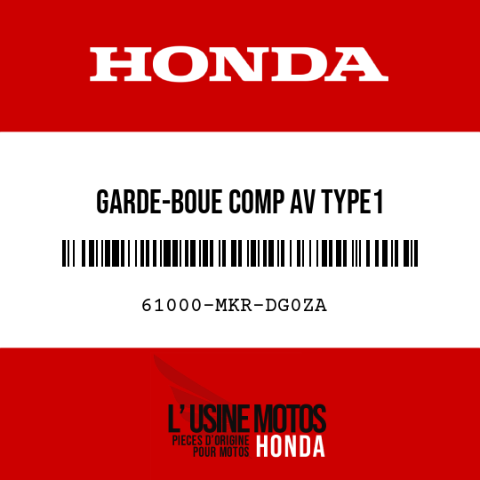 image de 61000-MKR-DG0ZA GARDE-BOUE COMP AV TYPE1