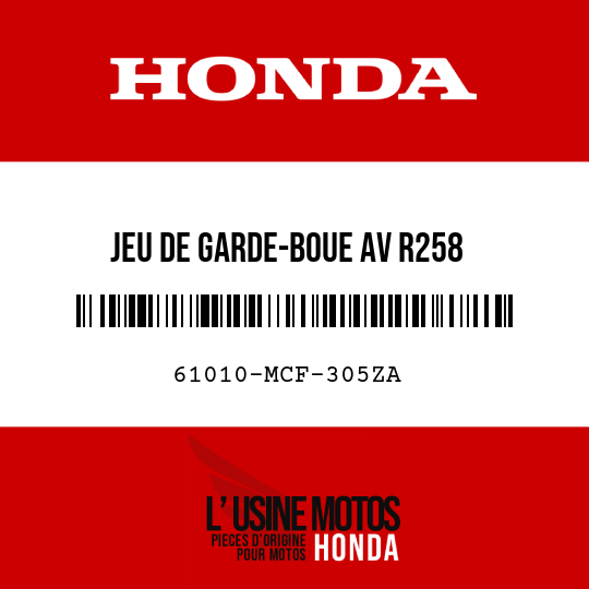 image de 61010-MCF-305ZA JEU DE GARDE-BOUE AV R258 