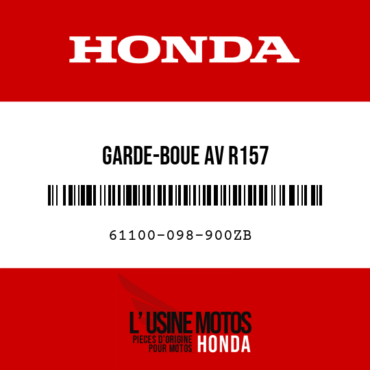 image de 61100-098-900ZB GARDE-BOUE AV R157 