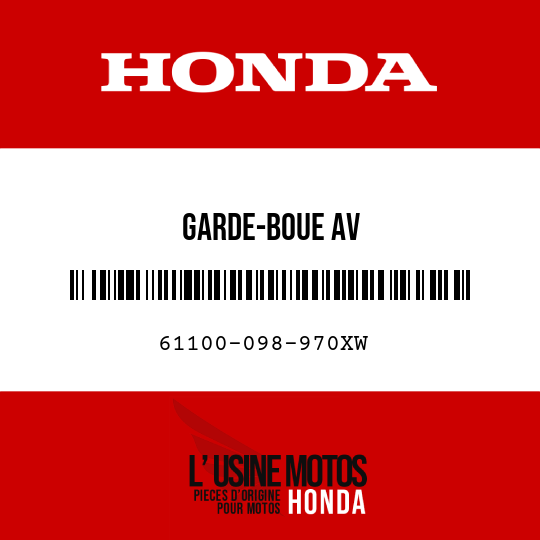 image de 61100-098-970XW GARDE-BOUE AV