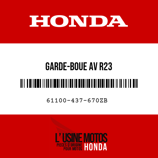 image de 61100-437-670ZB GARDE-BOUE AV R23 
