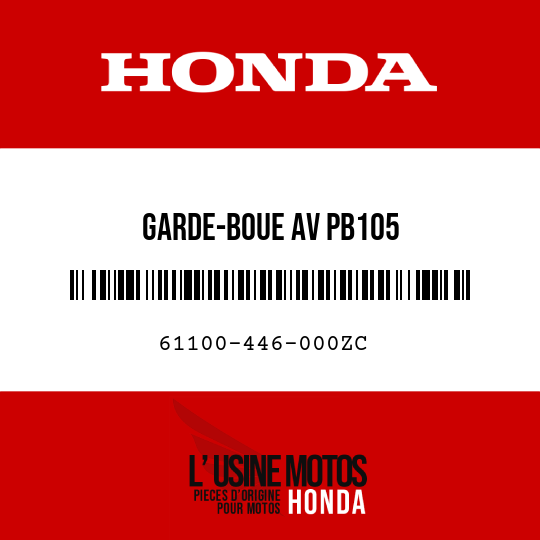 image de 61100-446-000ZC GARDE-BOUE AV PB105 