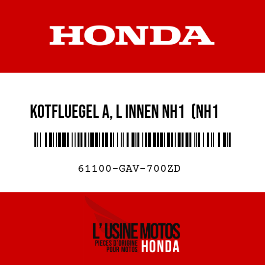 image de 61100-GAV-700ZD KOTFLUEGEL A, L INNEN NH1  (NH1 SCHWARZ)