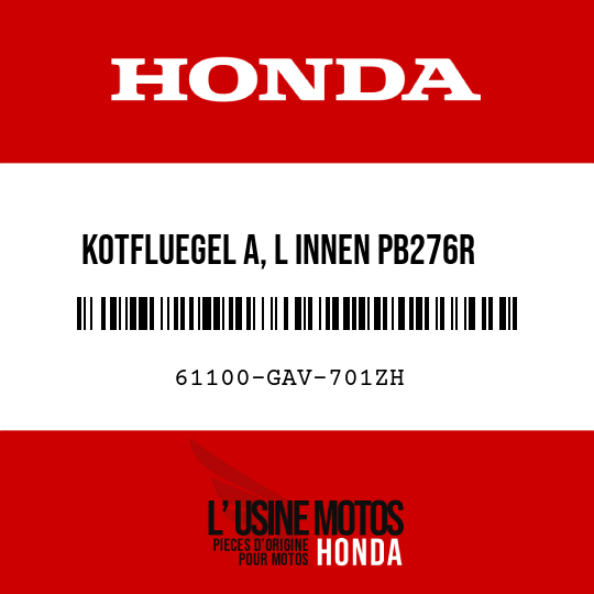 image de 61100-GAV-701ZH KOTFLUEGEL A, L INNEN PB276R  (PB276R MEERESBLAU)
