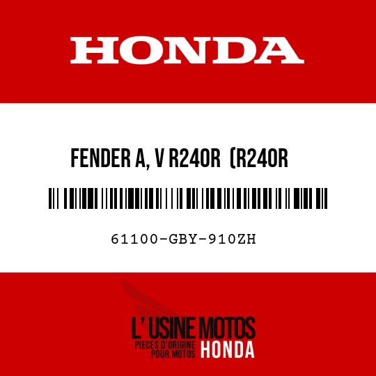 image de 61100-GBY-910ZH FENDER A, V R240R  (R240R KRAEFTIGES ROT)