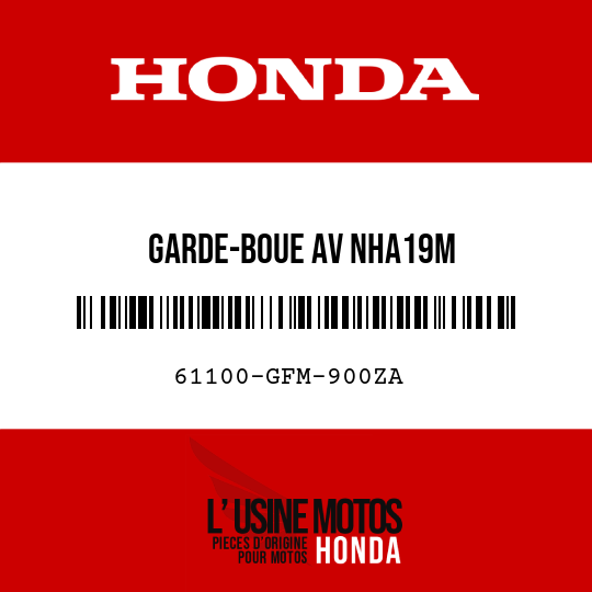 image de 61100-GFM-900ZA GARDE-BOUE AV NHA19M 