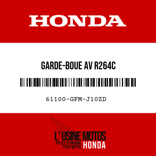 image de 61100-GFM-J10ZD GARDE-BOUE AV R264C