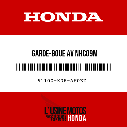 image de 61100-K0R-AF0ZD GARDE-BOUE AV NHC09M