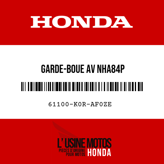 image de 61100-K0R-AF0ZE GARDE-BOUE AV NHA84P