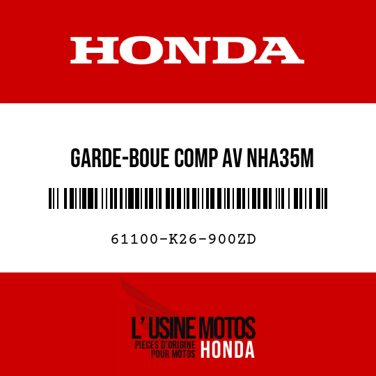 image de 61100-K26-900ZD GARDE-BOUE COMP AV NHA35M