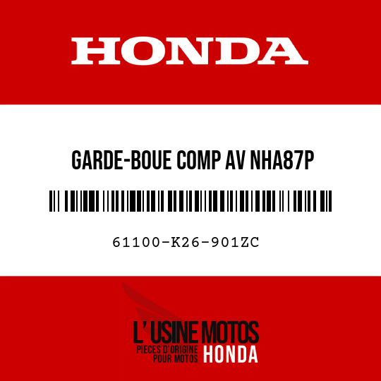 image de 61100-K26-901ZC GARDE-BOUE COMP AV NHA87P