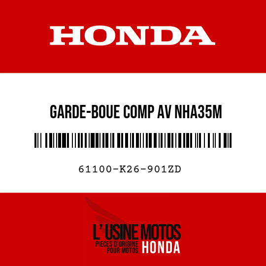image de 61100-K26-901ZD GARDE-BOUE COMP AV NHA35M