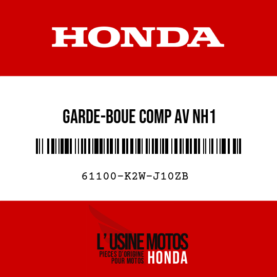 image de 61100-K2W-J10ZB GARDE-BOUE COMP AV NH1