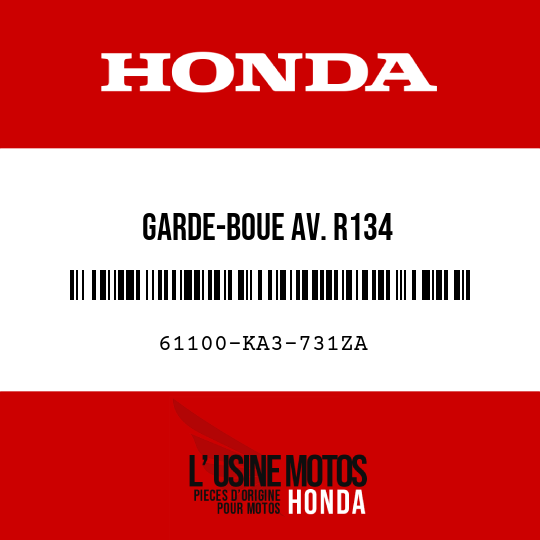 image de 61100-KA3-731ZA GARDE-BOUE AV. R134 